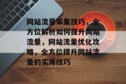 网站流量采集技巧，全方位解析如何提升网站流量，网站流量优化攻略，全方位提升网站流量的实用技巧