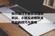 如何通过小额投资赚取利润,小额投资赚取高收益的技巧与策略 如何通过小额投资赚取利润,小额投资赚取高收益的技巧与策略