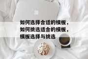 如何选择合适的模板，如何挑选适合的模板，模板选择与挑选
