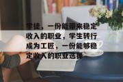 学徒,一份能带来稳定收入的职业,学生转行成为工匠,一份能够稳定收入的职业选择 学徒,一份能带来稳定收入的职业,学生转行成为工匠,一份能够稳定收入的职业选择
