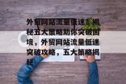外贸网站流量低迷？揭秘五大策略助你突破困境，外贸网站流量低迷突破攻略，五大策略揭秘
