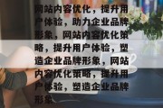 网站内容优化，提升用户体验，助力企业品牌形象，网站内容优化策略，提升用户体验，塑造企业品牌形象，网站内容优化策略，提升用户体验，塑造企业品牌形象
