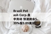 Brazil Potash Corp.盘中异动 快速跳水5.39%报5.09美元