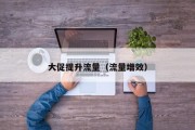 大促提升流量（流量增效）