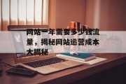 网站一年需要多少钱流量,揭秘网站运营成本大揭秘 网站一年需要多少钱流量,揭秘网站运营成本大揭秘