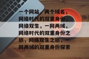 一个网站，两个域名，网络时代的双重身份，网络双生，一网两域，网络时代的双重身份之旅，网络双生之旅，一网两域的双重身份探索