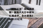 “新年红包”将陆续到账！国有六大行中期分红推进中，合计派发2048.23亿元