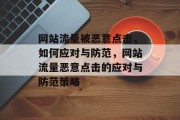 网站流量被恶意点击，如何应对与防范，网站流量恶意点击的应对与防范策略