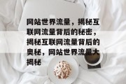 网站世界流量，揭秘互联网流量背后的秘密，揭秘互联网流量背后的奥秘，网站世界流量大揭秘