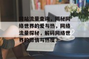 网站流量查询，揭秘网络世界的爱与热，网络流量探秘，解码网络世界的激情与热度