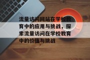 流量访问网站在学校教育中的应用与挑战，探索流量访问在学校教育中的价值与挑战
