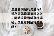 流量看网站耗流量吗？揭秘网站流量消耗之谜，网站流量消耗真相揭秘，流量看网站耗流量吗？