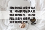 揭秘新网站流量增长之谜，揭秘新网站多久能做流量的秘密，揭秘新网站流量增长密码，快速流量提升之道