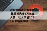 避险情绪冲击加密货币 比特币失守5万美元大关、以太币创2021年来最大跌幅 避险情绪冲击加密货币 比特币失守5万美元大关、以太币创2021年来最大跌幅