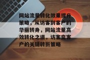 网站流量转化效果提升策略，从访客到客户的华丽转身，网站流量高效转化之道，访客变客户的关键转折策略