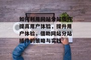 如何利用网站分站插件提高用户体验,提升用户体验,借助网站分站插件的策略与实践 如何利用网站分站插件提高用户体验,提升用户体验,借助网站分站插件的策略与实践