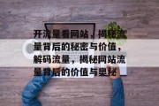 开流量看网站，揭秘流量背后的秘密与价值，解码流量，揭秘网站流量背后的价值与奥秘