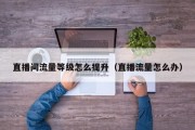 直播间流量等级怎么提升（直播流量怎么办）