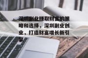 深圳副业赚取财富的策略和选择,深圳副业创业,打造财富增长新引擎 深圳副业赚取财富的策略和选择,深圳副业创业,打造财富增长新引擎