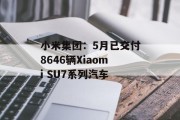 小米集团:5月已交付8646辆Xiaomi SU7系列汽车 小米集团:5月已交付8646辆Xiaomi SU7系列汽车