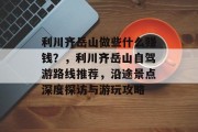 利川齐岳山做些什么赚钱?,利川齐岳山自驾游路线推荐,沿途景点深度探访与游玩攻略 利川齐岳山做些什么赚钱?,利川齐岳山自驾游路线推荐,沿途景点深度探访与游玩攻略