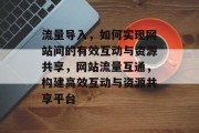 流量导入，如何实现网站间的有效互动与资源共享，网站流量互通，构建高效互动与资源共享平台