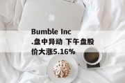 Bumble Inc.盘中异动 下午盘股价大涨5.16% Bumble Inc.盘中异动 下午盘股价大涨5.16%