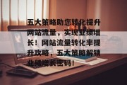 五大策略助您转化提升网站流量，实现业绩增长！网站流量转化率提升攻略，五大策略解锁业绩增长密码！