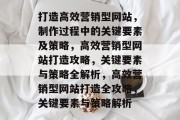 打造高效营销型网站，制作过程中的关键要素及策略，高效营销型网站打造攻略，关键要素与策略全解析，高效营销型网站打造全攻略，关键要素与策略解析