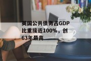 英国公共债务占GDP比重接近100%,创63年最高 英国公共债务占GDP比重接近100%,创63年最高