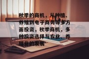 秋季的商机,从种植、养殖到电子商务等多方面投资,秋季商机,多种投资选择与农业、养殖业的发展 秋季的商机,从种植、养殖到电子商务等多方面投资,秋季商机,多种投资选择与农业、养殖业的发展