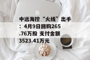 中远海控“火线”出手：4月9日回购265.76万股 支付金额3523.41万元