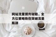 网站流量提升秘籍，全方位策略助你突破流量瓶颈