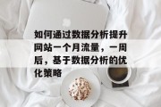 如何通过数据分析提升网站一个月流量,一周后,基于数据分析的优化策略 如何通过数据分析提升网站一个月流量,一周后,基于数据分析的优化策略