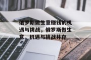 俄罗斯做生意赚钱的机遇与挑战，俄罗斯做生意，机遇与挑战并存