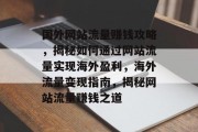 国外网站流量赚钱攻略，揭秘如何通过网站流量实现海外盈利，海外流量变现指南，揭秘网站流量赚钱之道