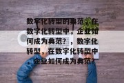 数字化转型的典范，在数字化转型中，企业如何成为典范？，数字化转型，在数字化转型中，企业如何成为典范？