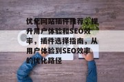 优化网站插件推荐，提升用户体验和SEO效率，插件选择指南，从用户体验到SEO效率的优化路径