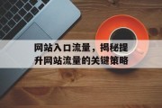 网站入口流量,揭秘提升网站流量的关键策略 网站入口流量,揭秘提升网站流量的关键策略