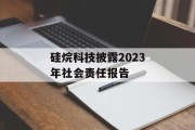 硅烷科技披露2023年社会责任报告 硅烷科技披露2023年社会责任报告