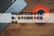 网站品牌词流量提升策略,全方位解析与实操指南 网站品牌词流量提升策略,全方位解析与实操指南