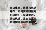 出口生意，挑战与机遇并存，如何突破赚钱难的问题？，突破挑战，抓住机遇，出口生意中如何实现盈利的突破？