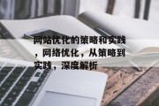 网站优化的策略和实践，网络优化，从策略到实践，深度解析