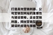 打造高效营销利器，公司营销型网站的重要性与建设策略，企业营销利器，揭秘营销型网站建设的关键与策略