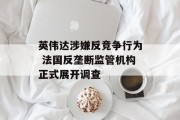 英伟达涉嫌反竞争行为 法国反垄断监管机构正式展开调查 英伟达涉嫌反竞争行为 法国反垄断监管机构正式展开调查