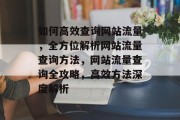 如何高效查询网站流量，全方位解析网站流量查询方法，网站流量查询全攻略，高效方法深度解析