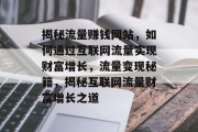 揭秘流量赚钱网站，如何通过互联网流量实现财富增长，流量变现秘籍，揭秘互联网流量财富增长之道