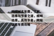 网站域名年费，了解、选择与节省之道，精明选择，高效节省，网站域名年费攻略