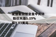 皮德蒙特锂业盘中异动 股价大涨5.19%报9.03美元