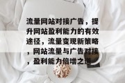 流量网站对接广告，提升网站盈利能力的有效途径，流量变现新策略，网站流量与广告对接，盈利能力倍增之道